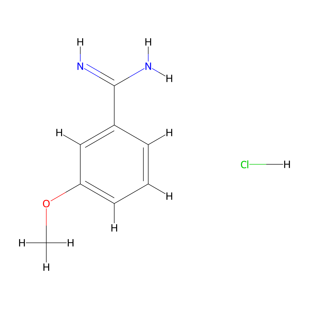 3-Methoxybenzene-1-carboximidamide hydrochloride molecular structure, CAS 26113-44-0