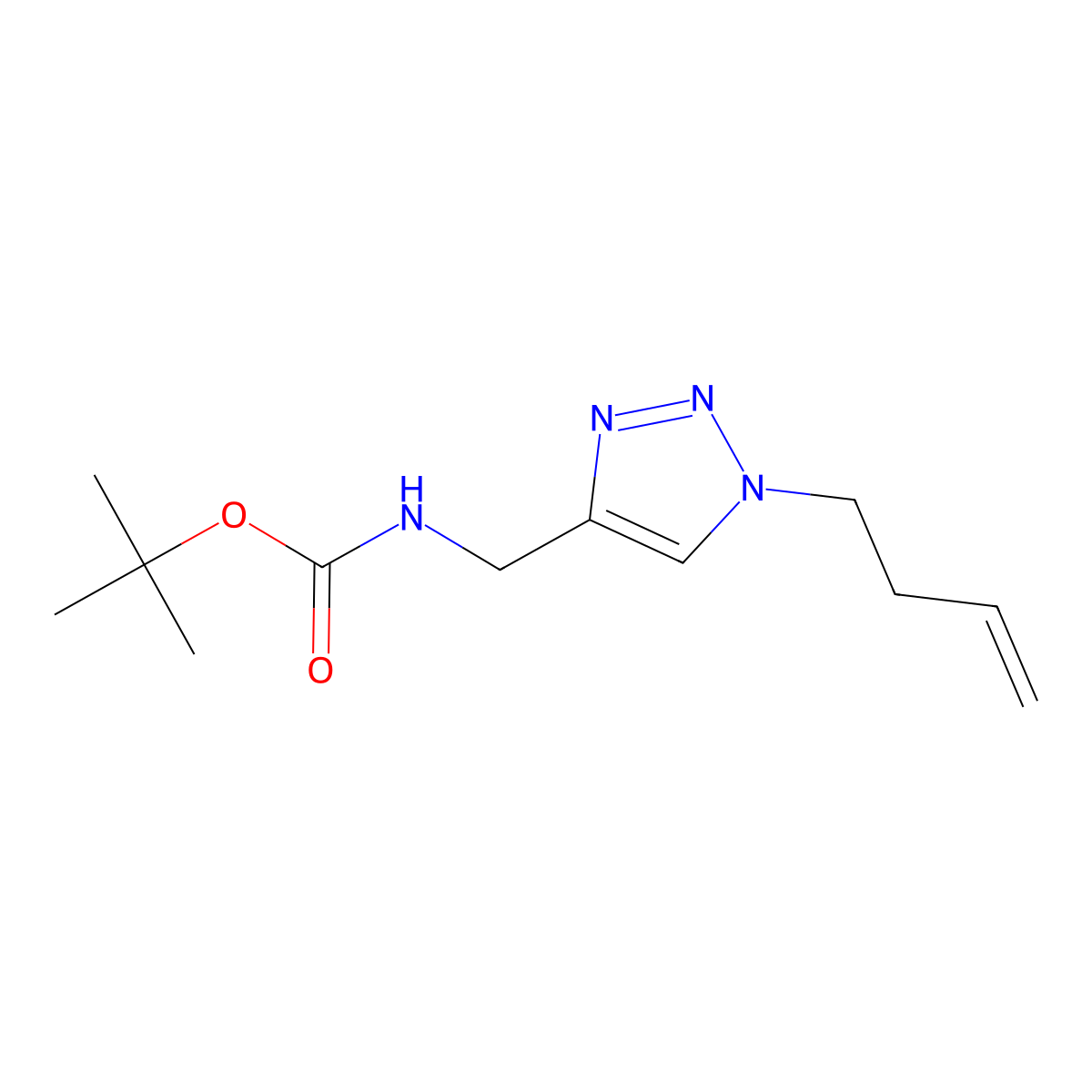tert-butyl N-{[1-(but-3-en-1-yl)-1H-1,2,3-triazol-4-yl]methyl}carbamate molecular structure, CAS 2611490-69-6