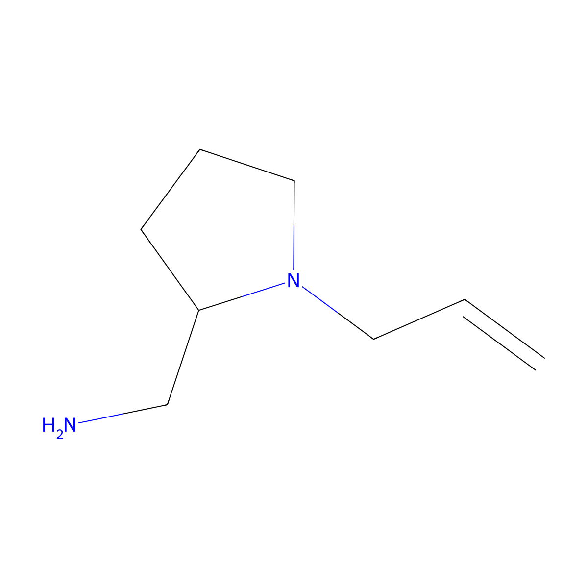 1-(Allyl)pyrrolidine-2-methylamine molecular structure, CAS 26116-13-2