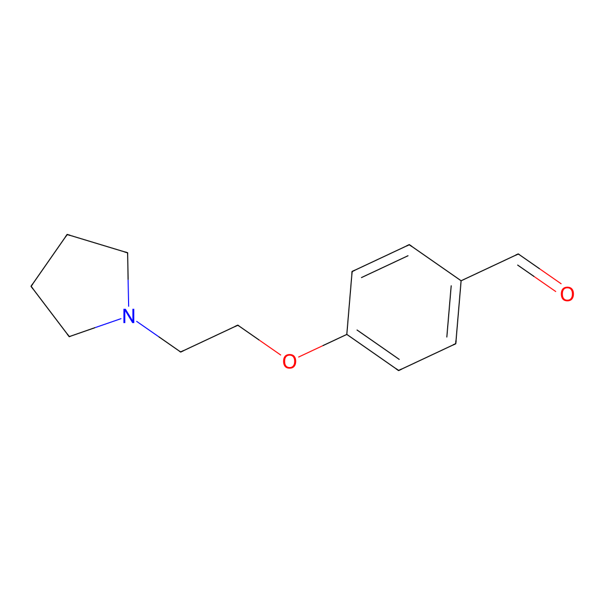 4-(2-(Pyrrolidin-1-yl)ethoxy)benzaldehyde molecular structure, CAS 26116-47-2