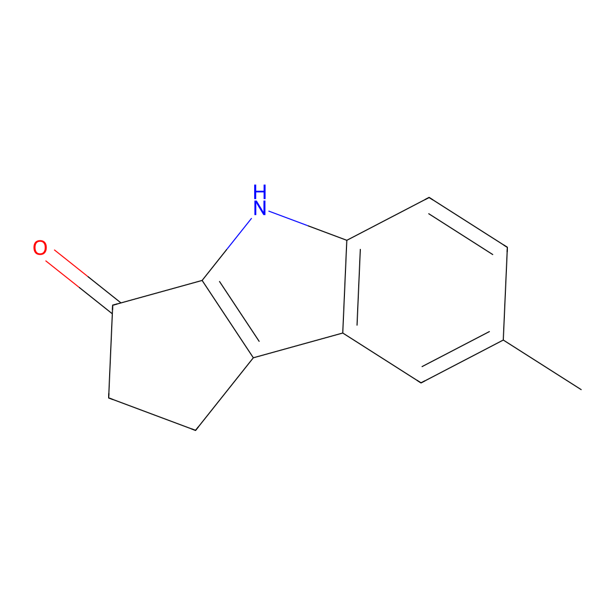 7-methyl-1,2-dihydrocyclopenta[b]indol-3(4H)-one molecular structure, CAS 261163-66-0