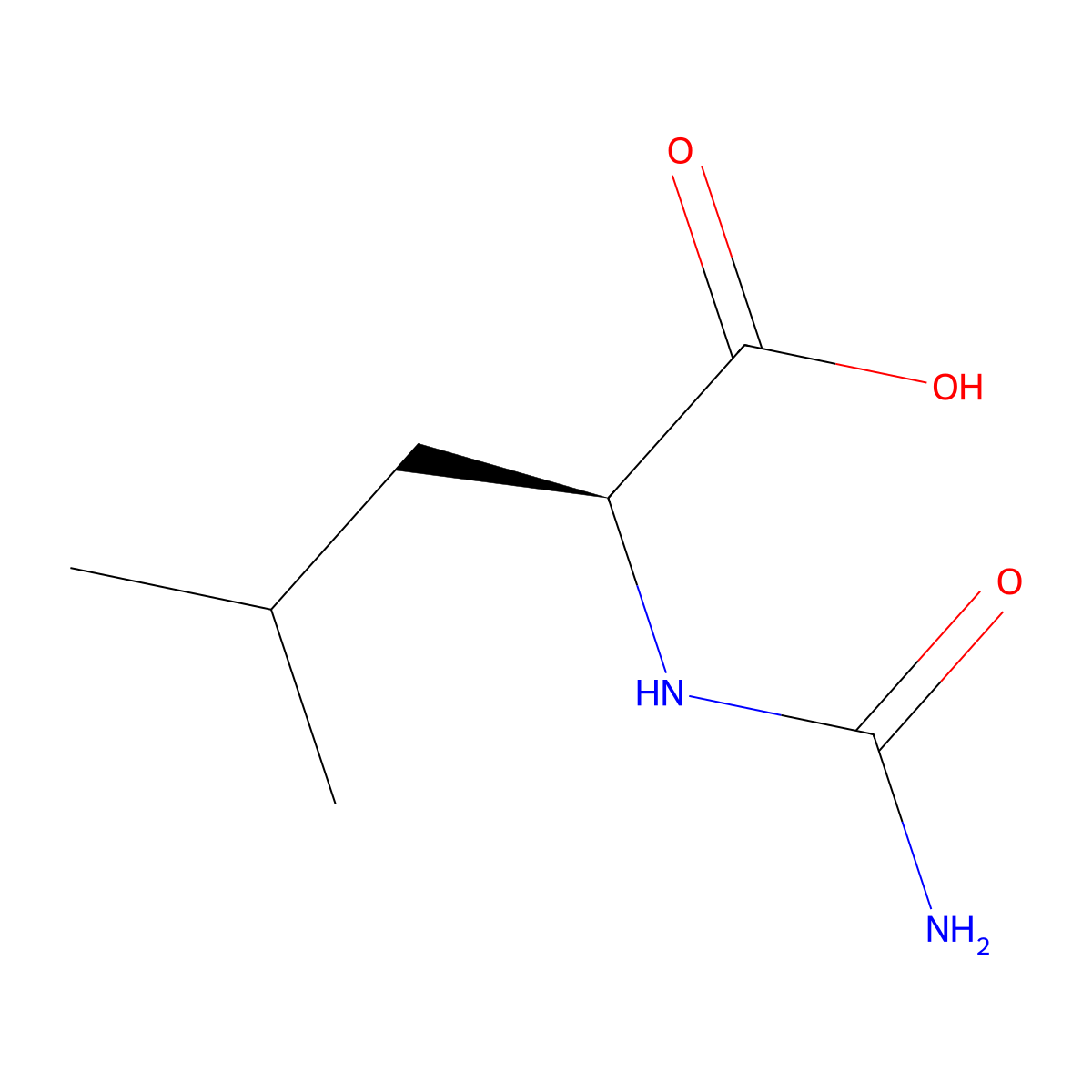 (2S)-2-(carbamoylamino)-4-methylpentanoic acid molecular structure, CAS 26117-20-4