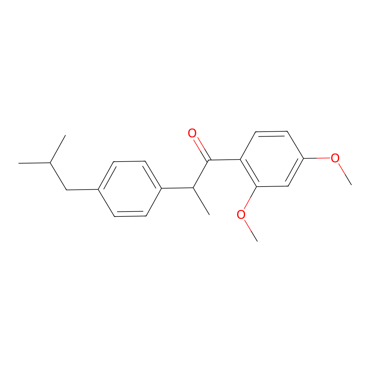 1-(2,4-Dimethoxyphenyl)-2-(4-Isobutylphenyl)Propan-1-One molecular structure, CAS 261178-38-5