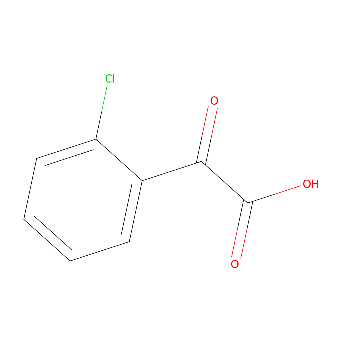 2-Chloro-phenyl-oxo-acetic acid molecular structure, CAS 26118-14-9