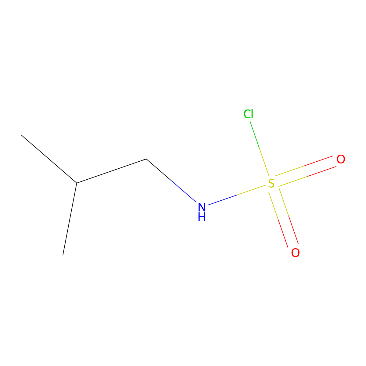 (2-Methylpropyl)sulfamyl chloride molecular structure, CAS 26118-68-3