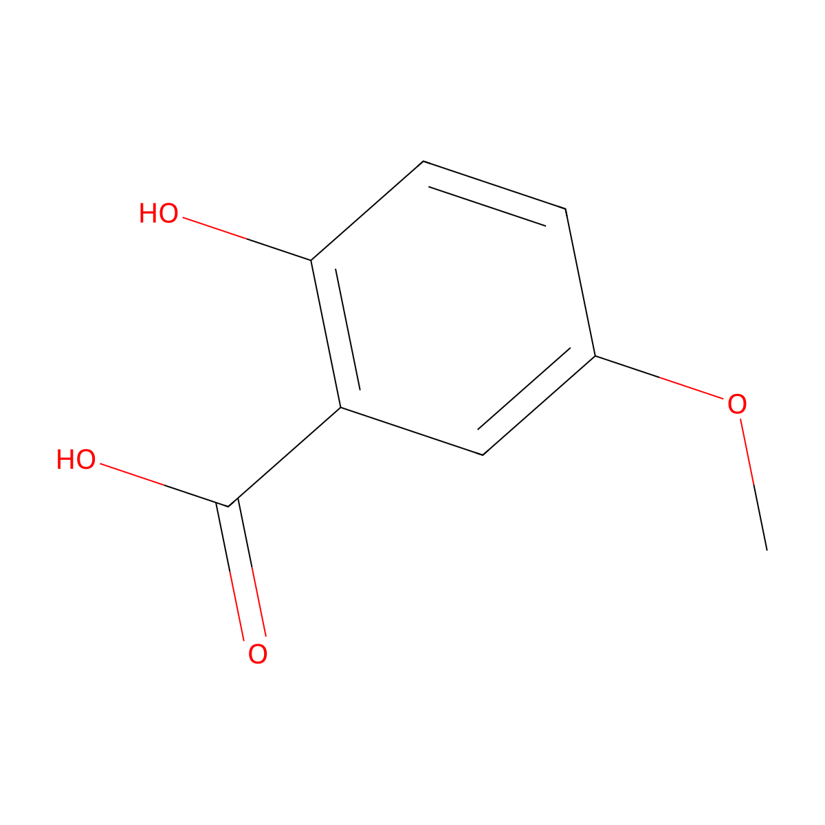 5-Methoxysalicylic Acid molecular structure, CAS 2612-02-4