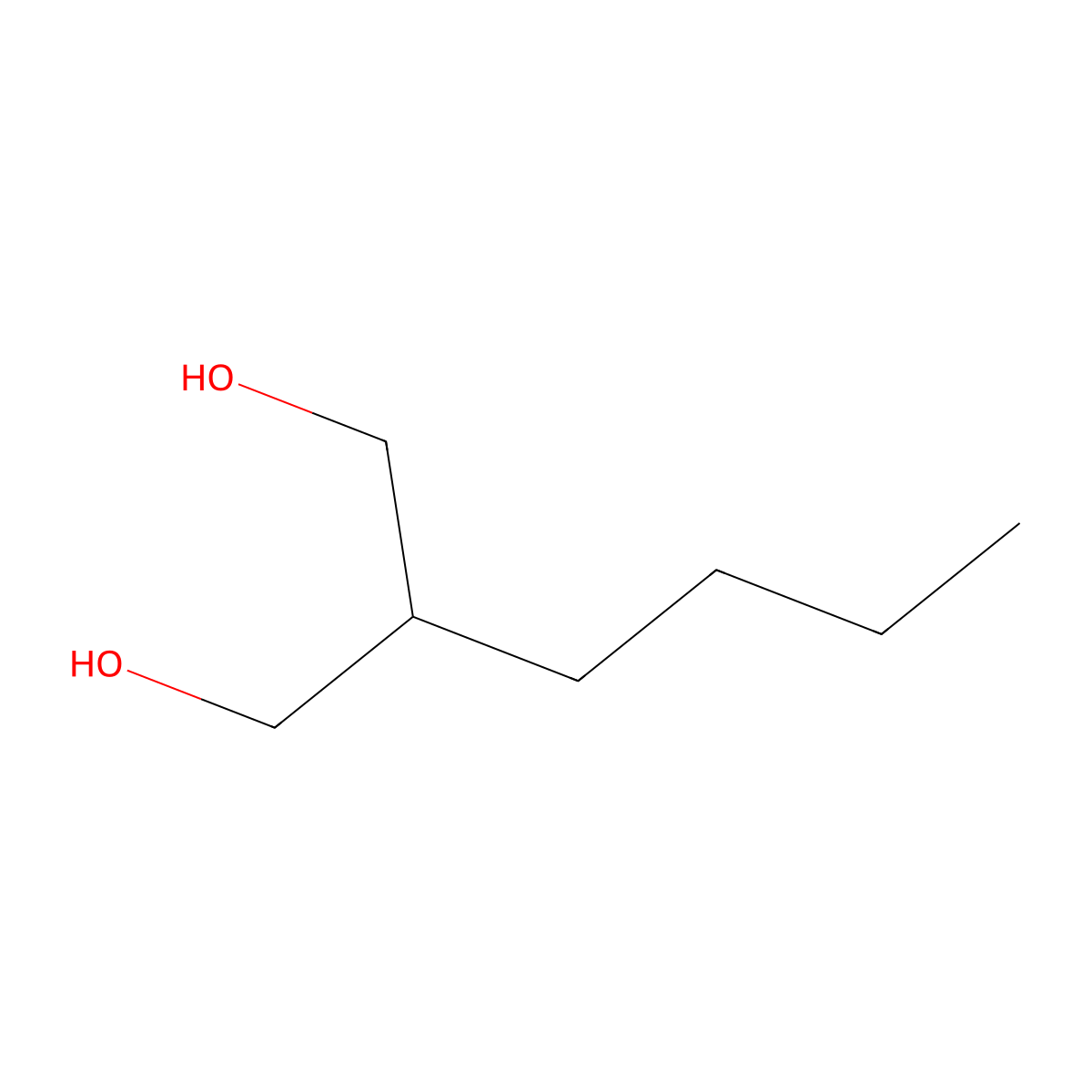 2-n-Butylpropane-1,3-diol molecular structure, CAS 2612-26-2
