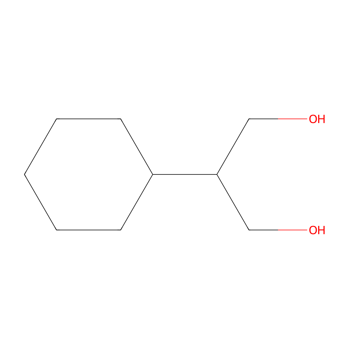2-Cyclohexyl-1,3-propanediol molecular structure, CAS 2612-32-0