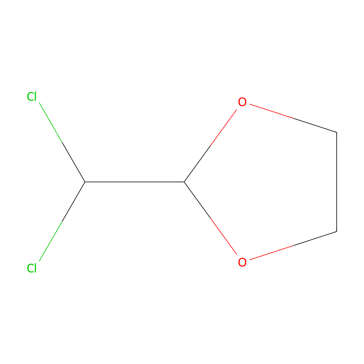 2-(Dichloromethyl)-1,3-dioxolane molecular structure, CAS 2612-35-3