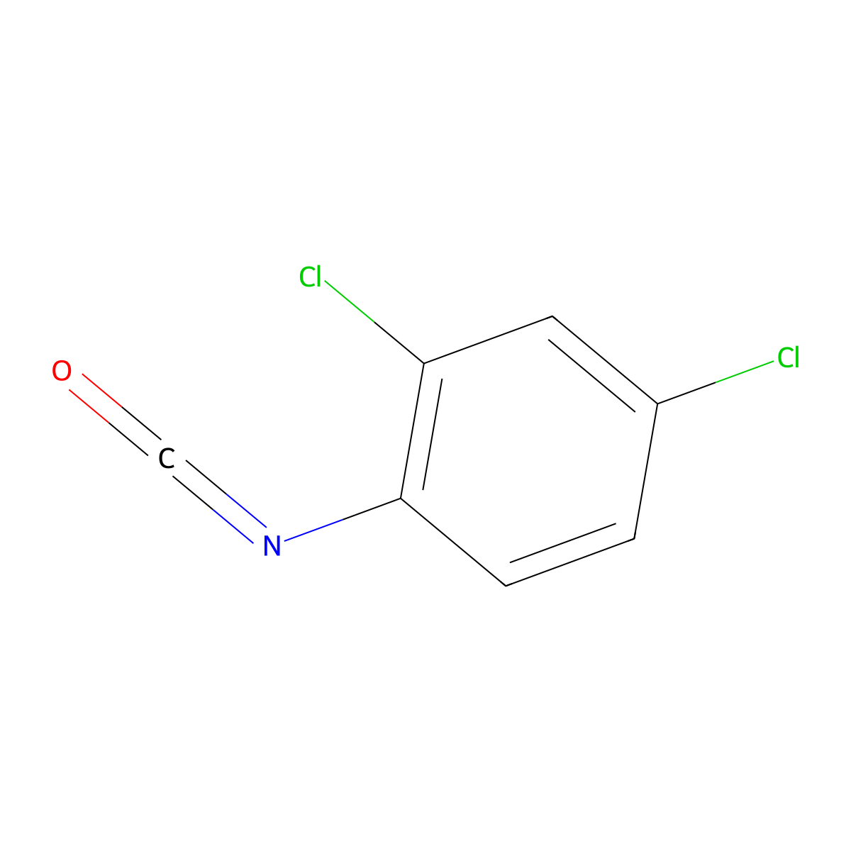 2,4-Dichlorophenyl isocyanate molecular structure, CAS 2612-57-9