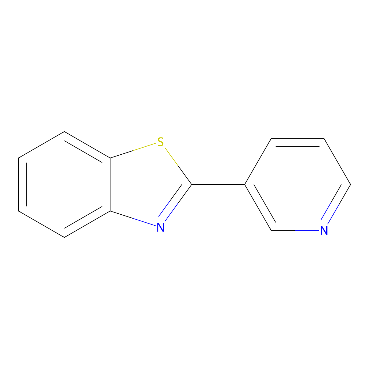 2-(3-Pyridyl)benzothiazole molecular structure, CAS 2612-72-8
