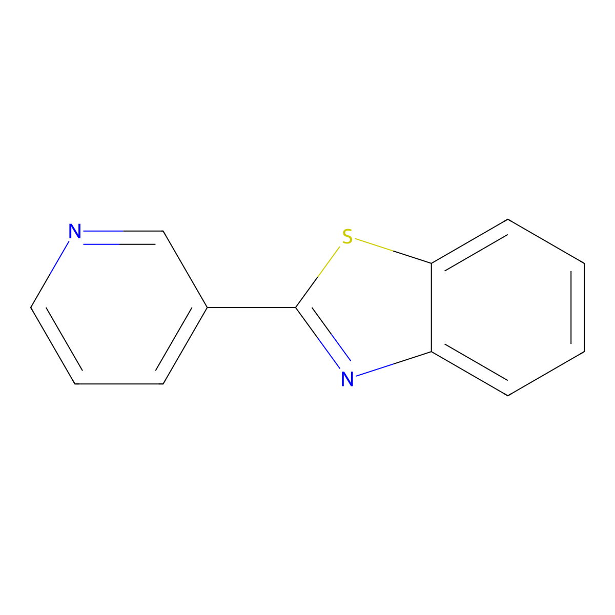 2-(3-Pyridyl)benzothiazole molecular structure, CAS 2612-72-8