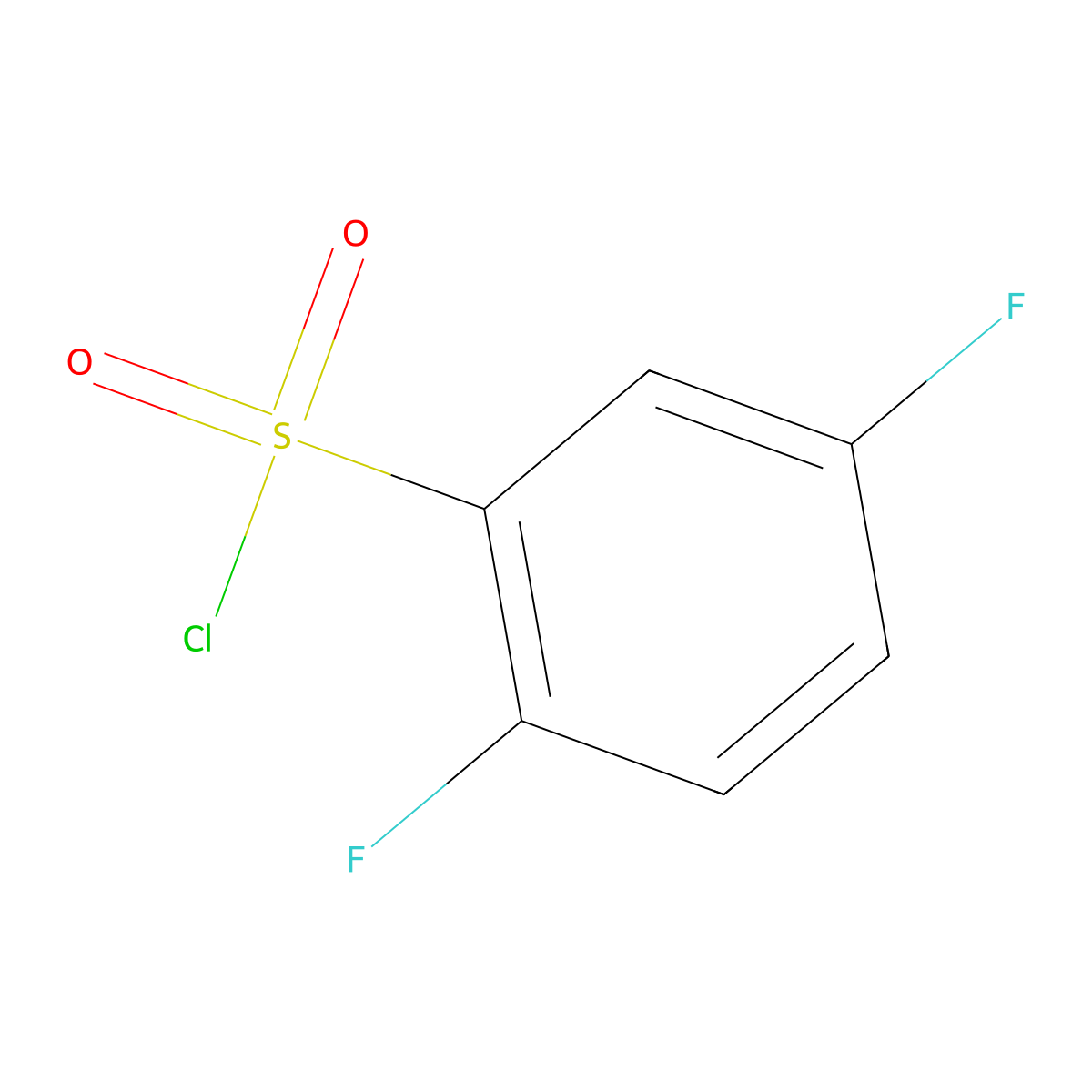 2,5-Difluorobenzenesulfonyl chloride molecular structure, CAS 26120-86-5