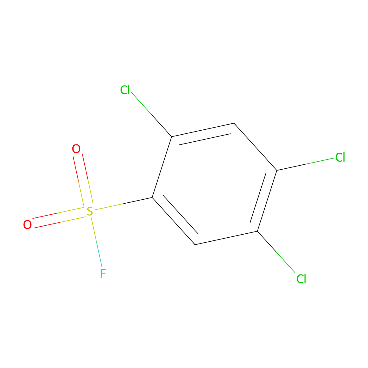 2,4,5-Trichlorobenzenesulfonyl fluoride molecular structure, CAS 26120-89-8