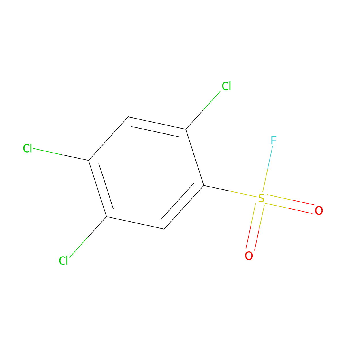 2,4,5-Trichlorobenzenesulfonyl fluoride molecular structure, CAS 26120-89-8