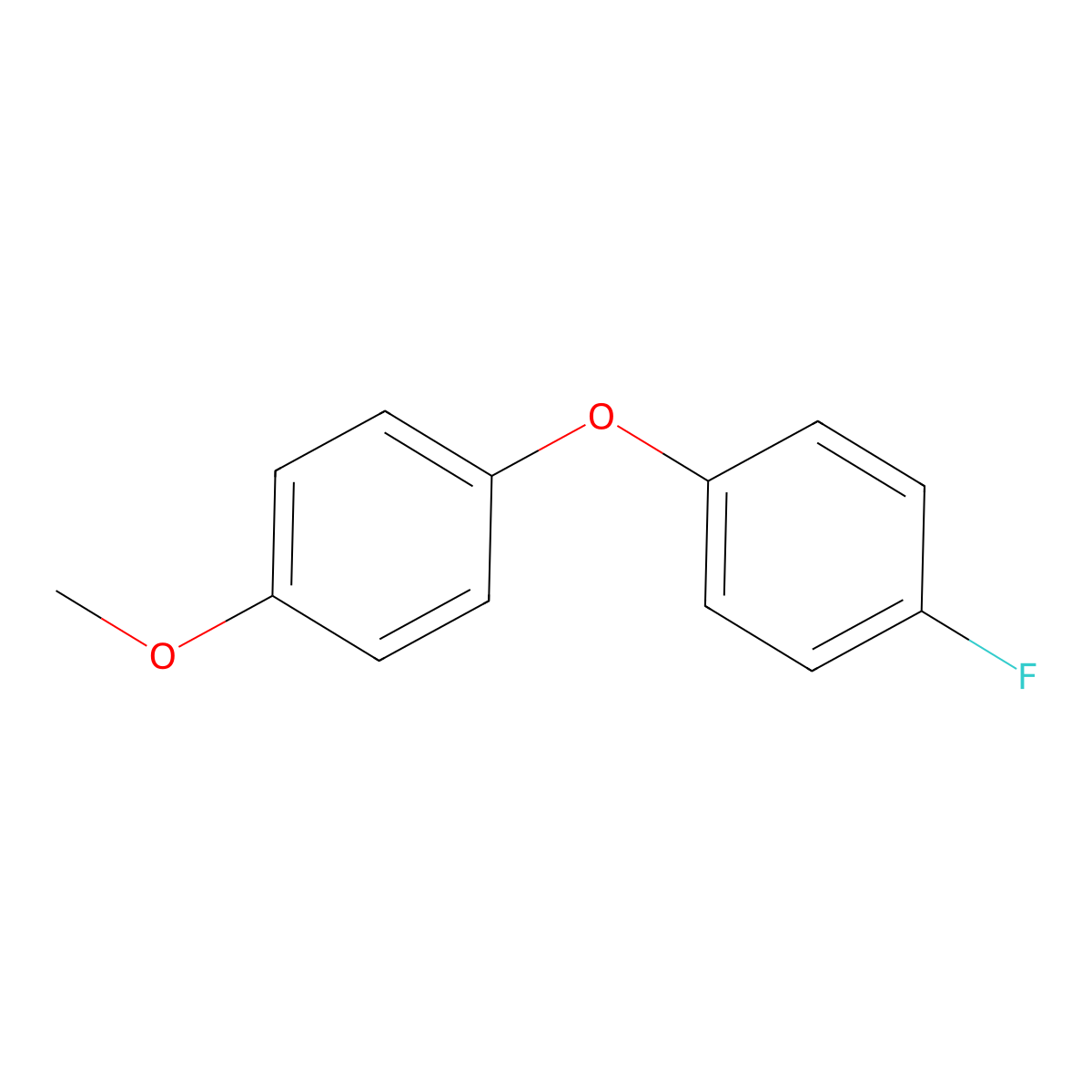 Benzene, 1-fluoro-4-(4-methoxyphenoxy)- molecular structure, CAS 26129-34-0