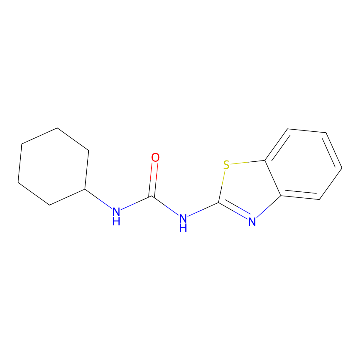 1-(1,3-Benzothiazol-2-yl)-3-cyclohexylurea molecular structure, CAS 26129-98-6