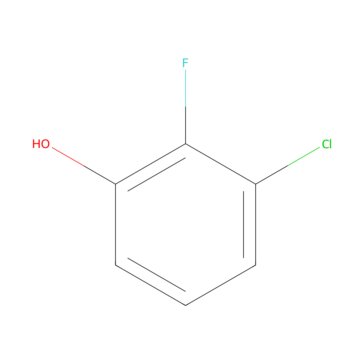 3-Chloro-2-fluorophenol molecular structure, CAS 2613-22-1
