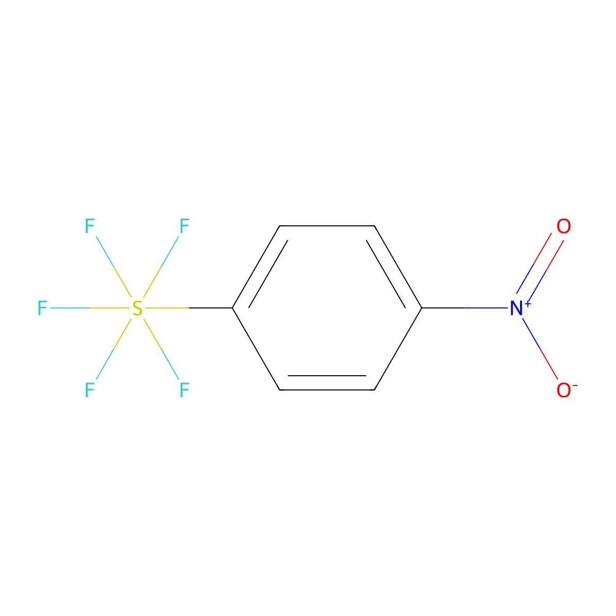 4-Nitrophenylsulfur Pentafluoride molecular structure, CAS 2613-27-6