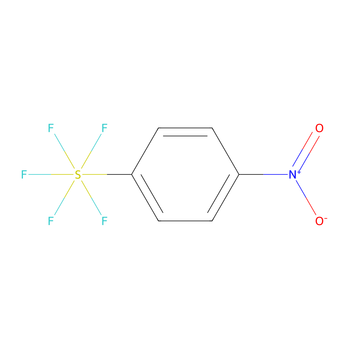 4-Nitrophenylsulfur Pentafluoride molecular structure, CAS 2613-27-6