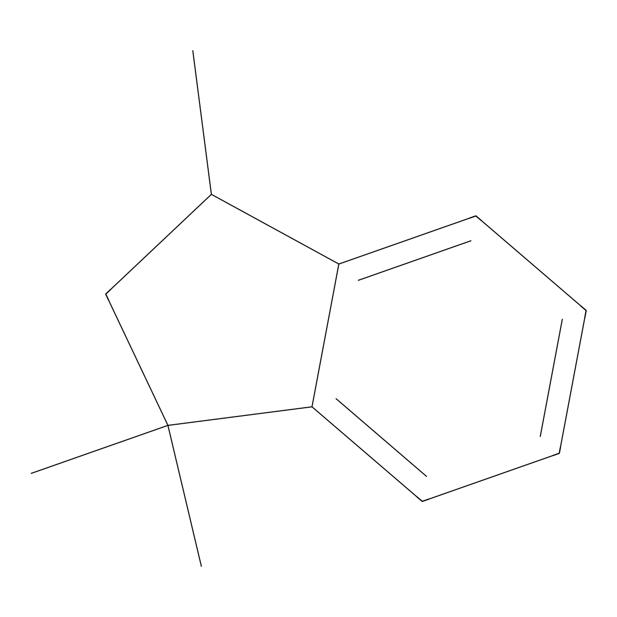 2,3-Dihydro-1,1,3-trimethyl-1H-indene molecular structure, CAS 2613-76-5