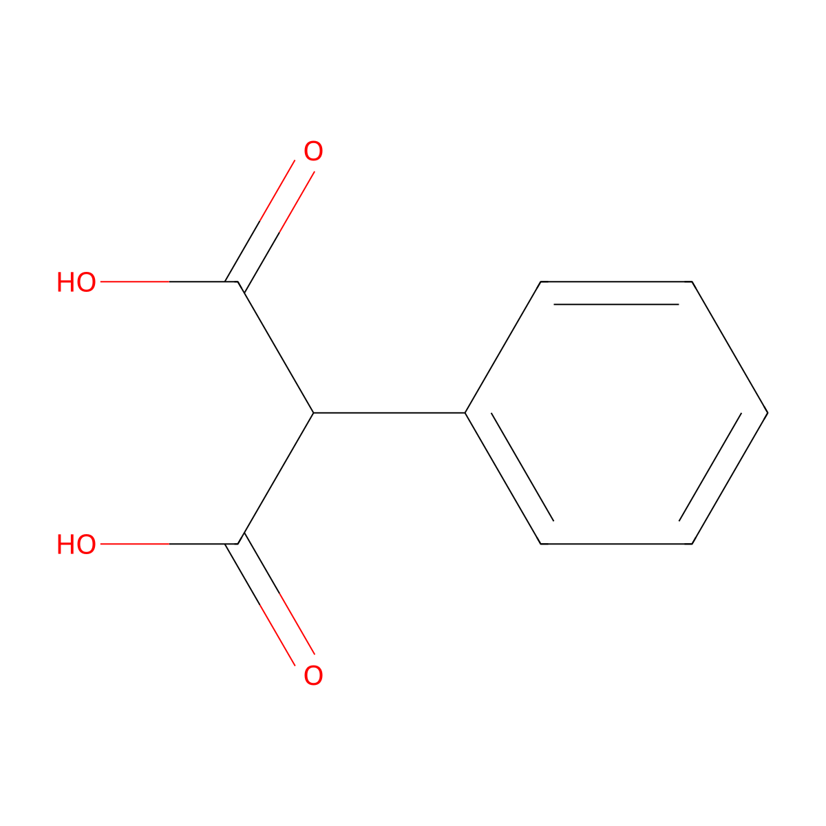 Phenylmalonic acid molecular structure, CAS 2613-89-0