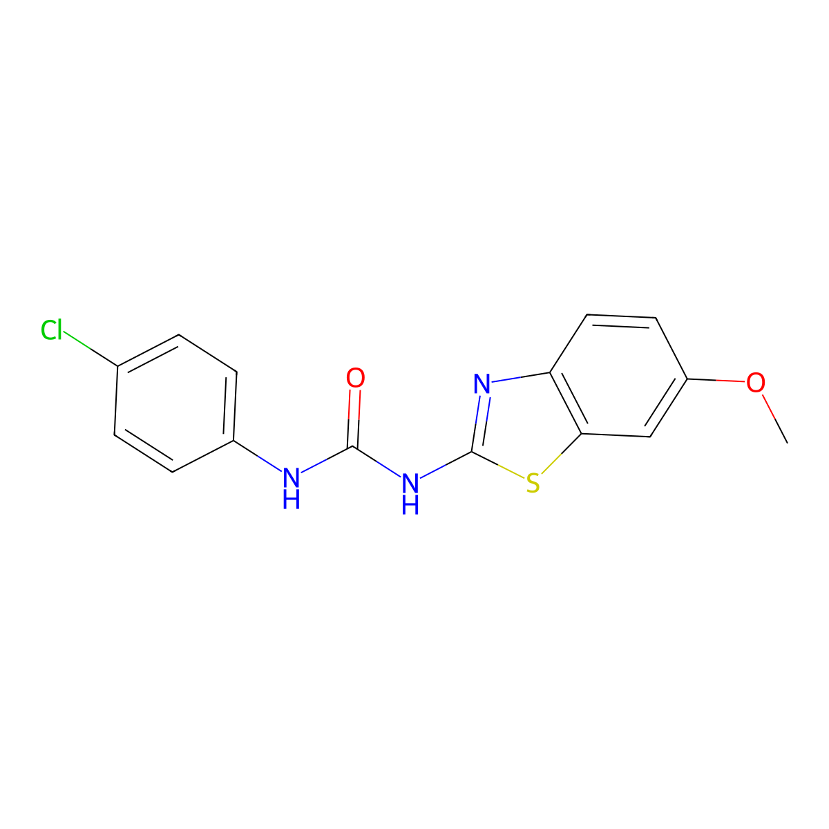 1-(4-Chlorophenyl)-3-(6-methoxy-2-benzothiazolyl)urea molecular structure, CAS 26130-03-0