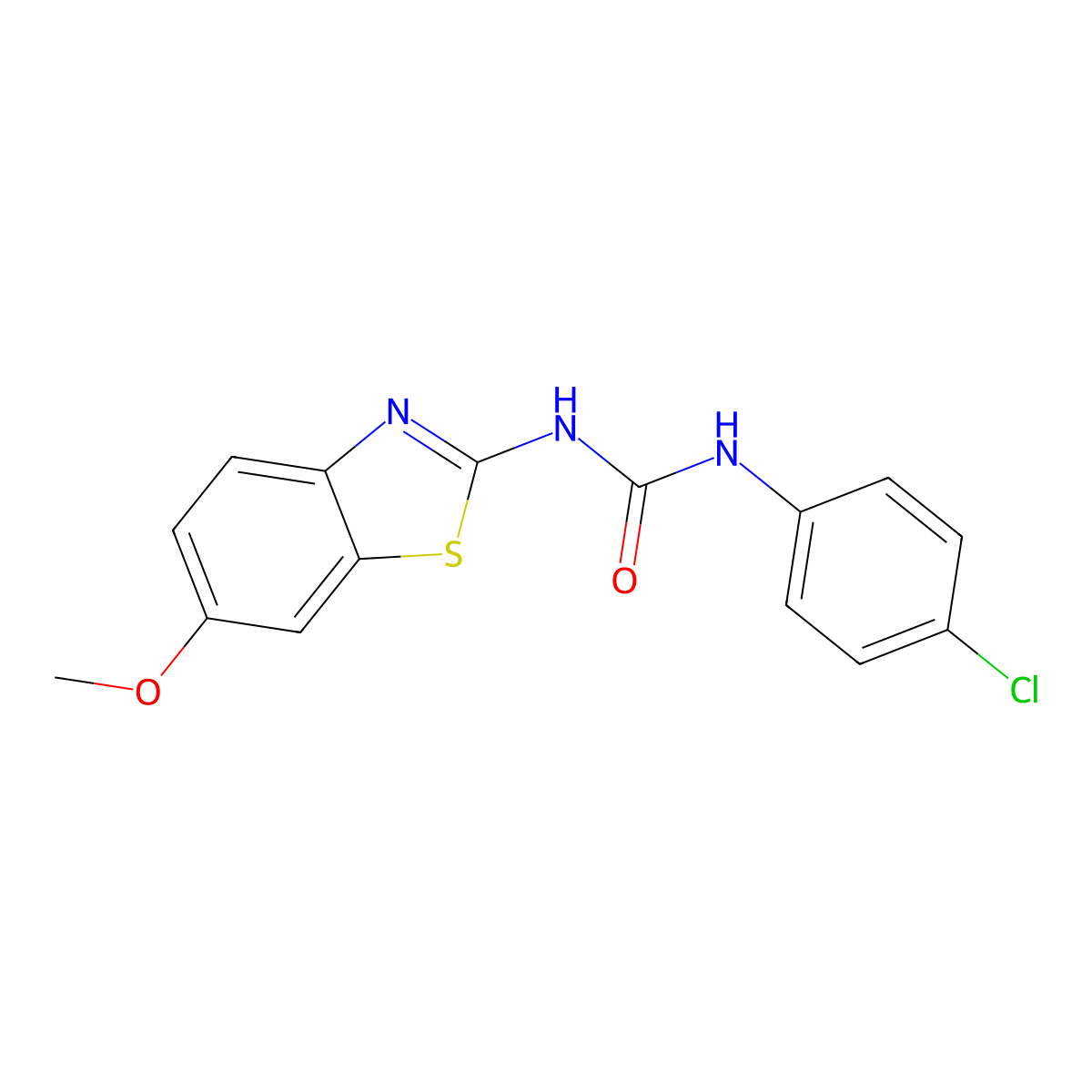 1-(4-Chlorophenyl)-3-(6-methoxy-2-benzothiazolyl)urea molecular structure, CAS 26130-03-0