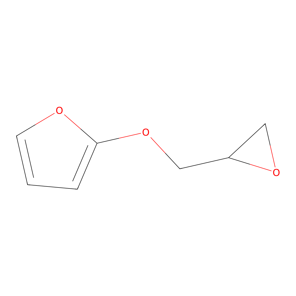 Furan, 2-(2,3-epoxypropoxy)- molecular structure, CAS 26130-15-4