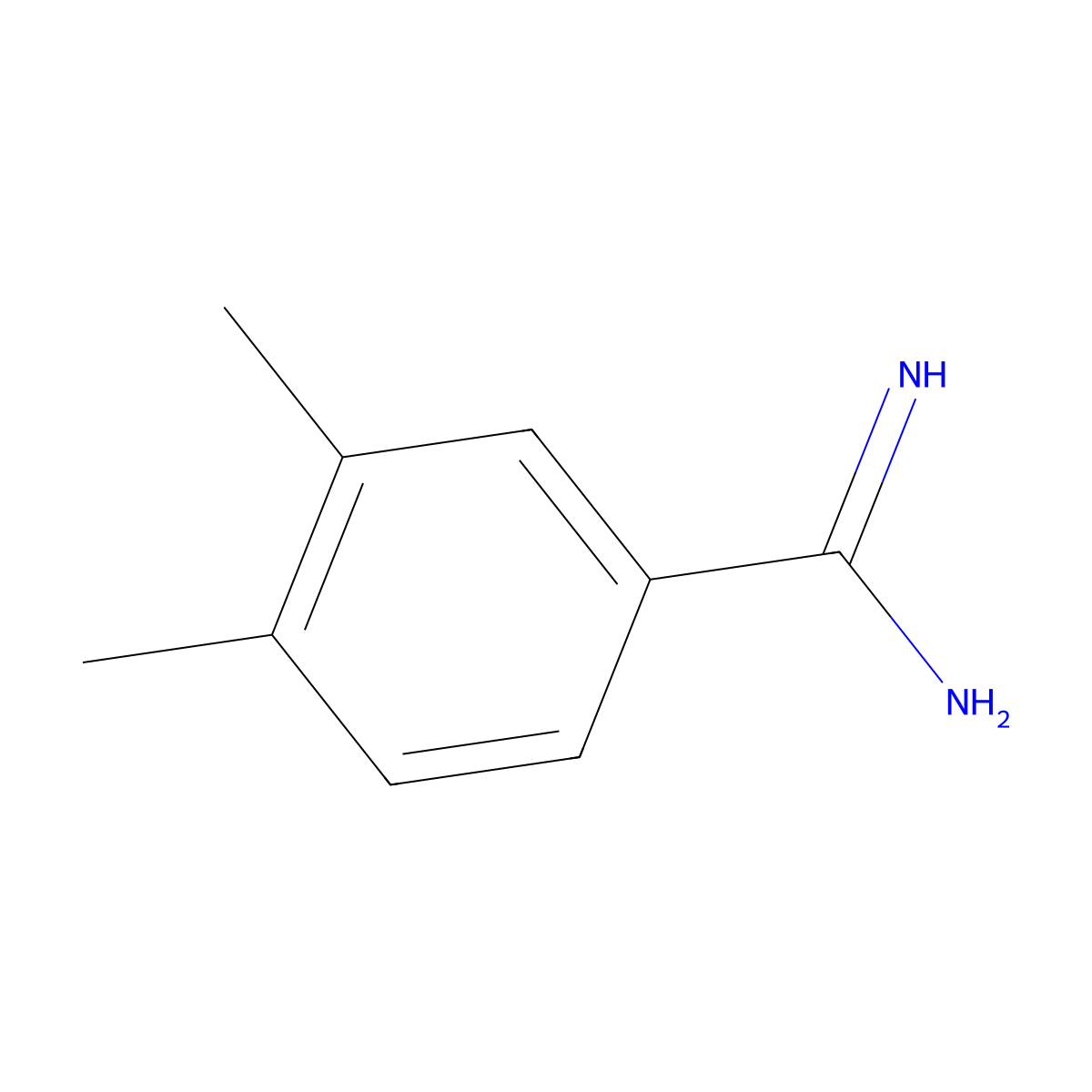 3,4-Dimethylbenzene-1-carboximidamide molecular structure, CAS 26130-47-2