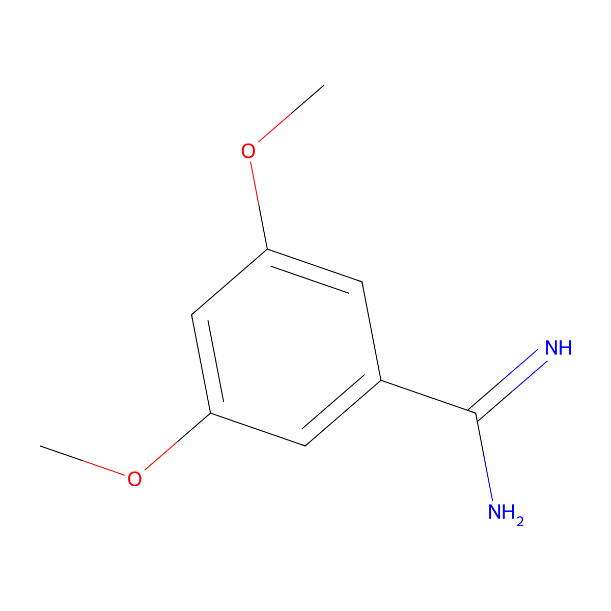 3,5-Dimethoxy-benzamidine molecular structure, CAS 26130-49-4