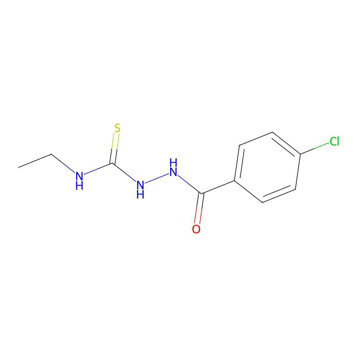 1-(4-Chloro-benzoyl)-4-ethyl-thiosemicarbazide molecular structure, CAS 26131-22-6