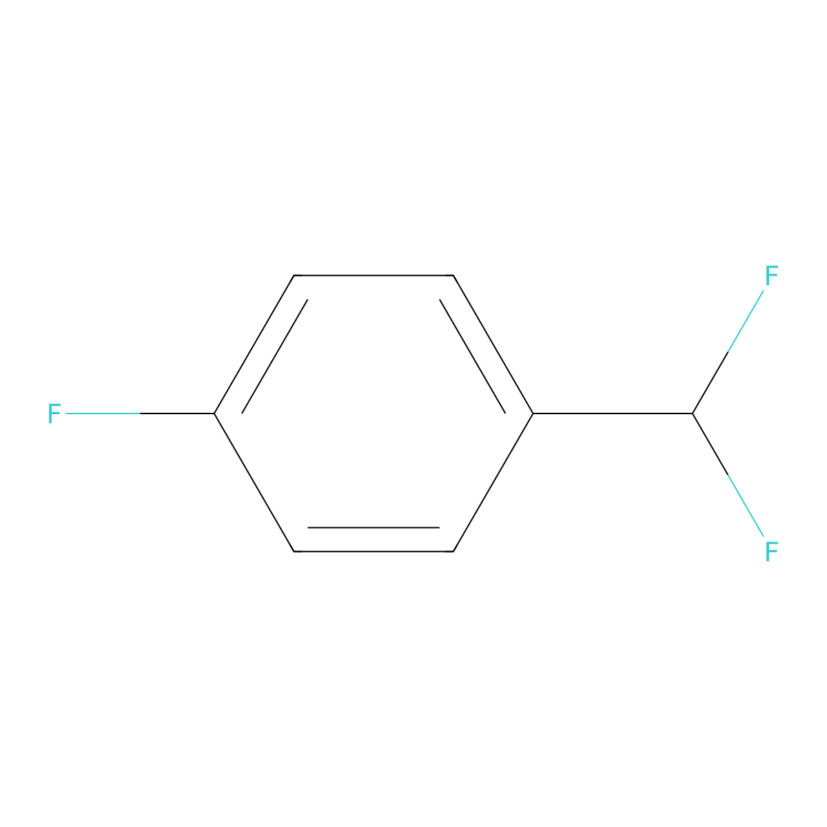 4-(Difluoromethyl)-1-fluorobenzene molecular structure, CAS 26132-51-4