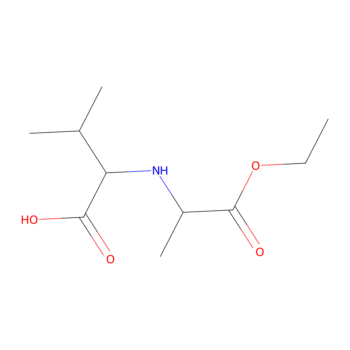 (2S)-2-{[(2S)-1-ethoxy-1-oxopropan-2-yl]amino}-3-methylbutanoicacid molecular structure, CAS 2613298-97-6