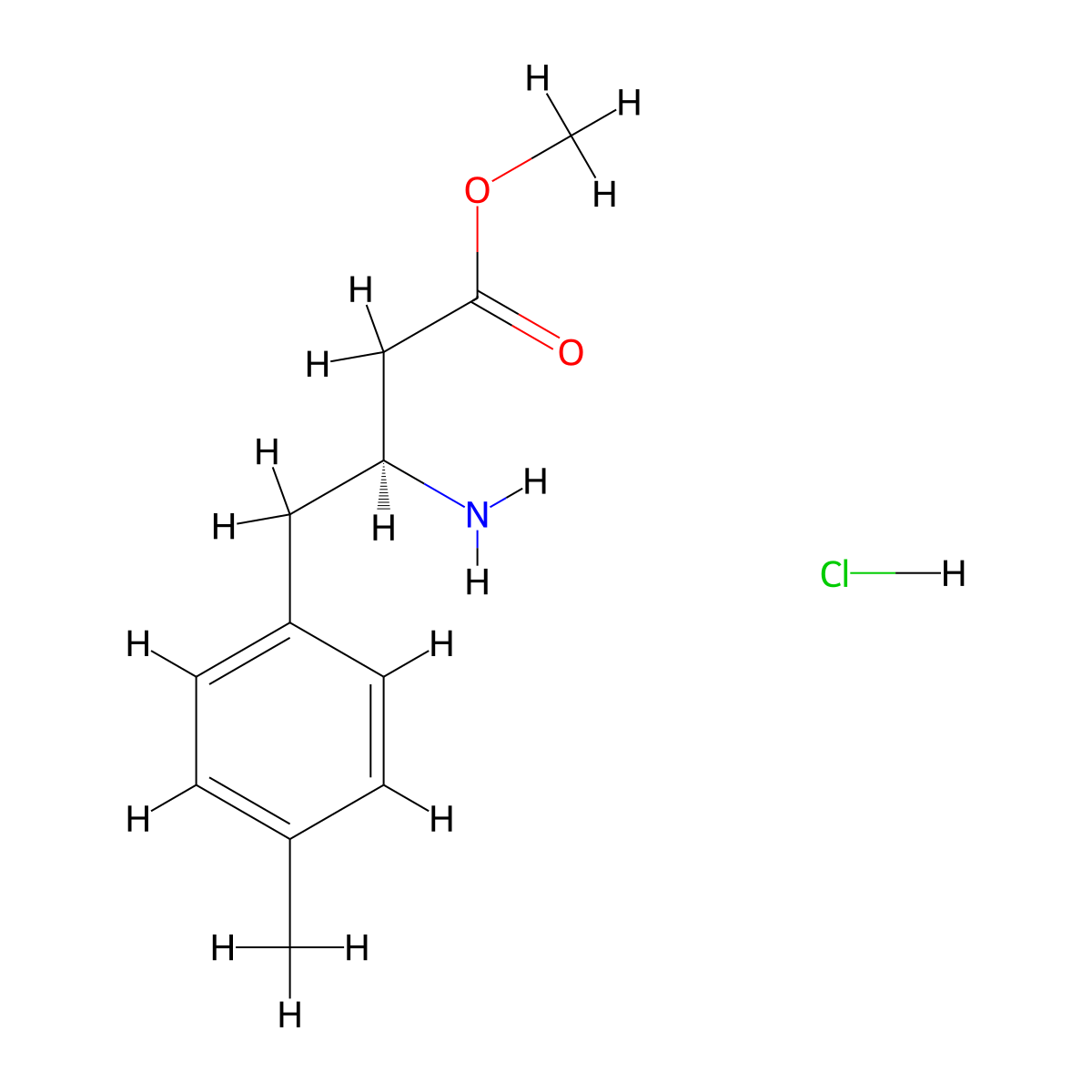 methyl(3S)-3-amino-4-(4-methylphenyl)butanoatehydrochloride molecular structure, CAS 2613299-00-4