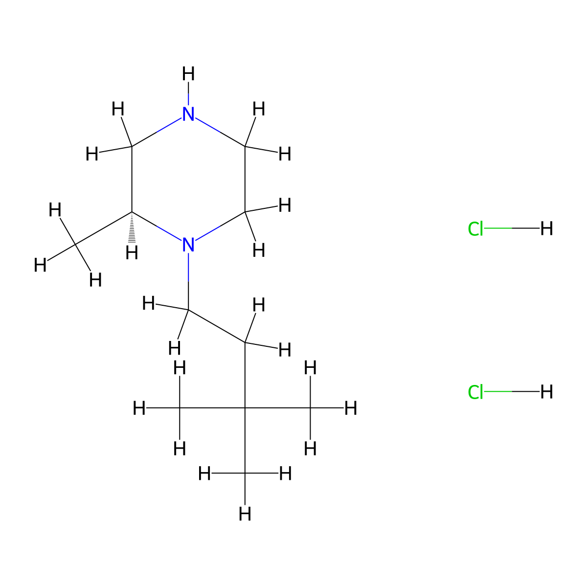 (2S)-1-(3,3-dimethylbutyl)-2-methylpiperazinedihydrochloride molecular structure, CAS 2613299-01-5