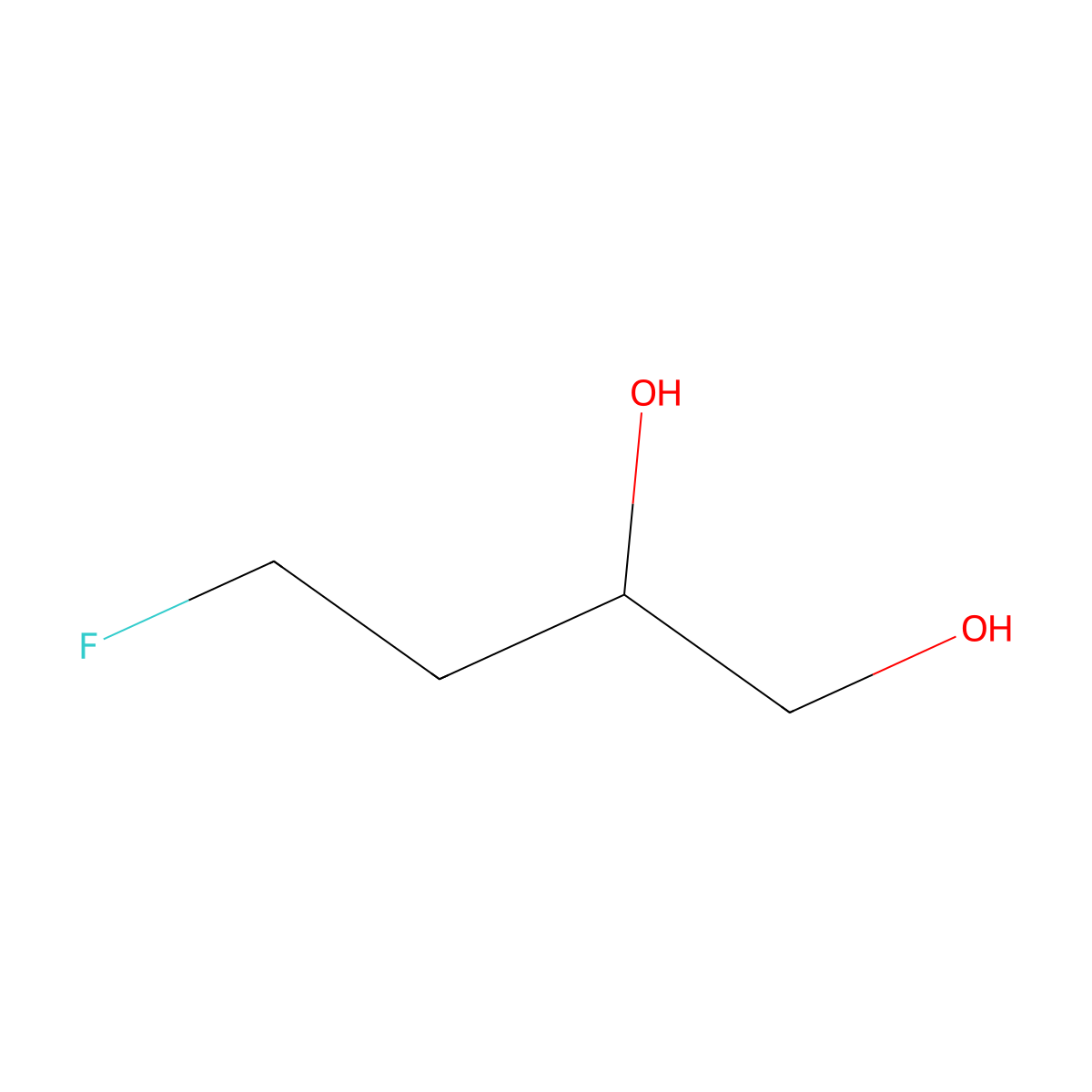 (2R)-4-fluorobutane-1,2-diol molecular structure, CAS 2613299-08-2