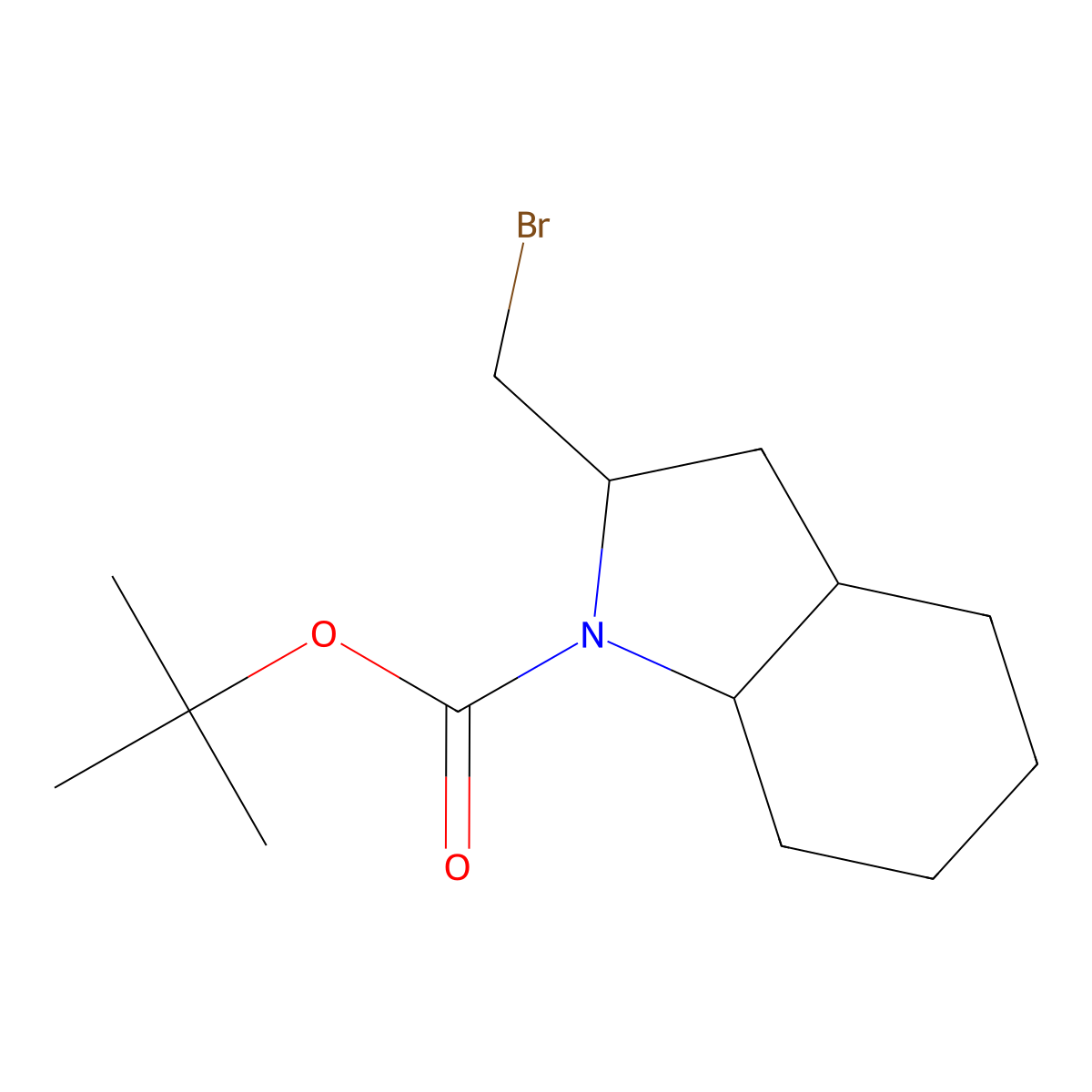 Tert-butyl (2s,3as,7as)-2-(bromomethyl)-octahydro-1h-indole-1-carboxylate molecular structure, CAS 2613299-09-3