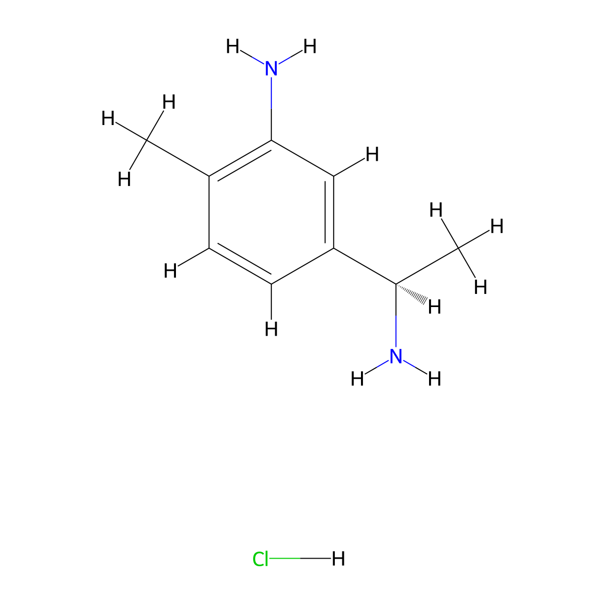5-[(1R)-1-aminoethyl]-2-methylanilinehydrochloride molecular structure, CAS 2613299-18-4
