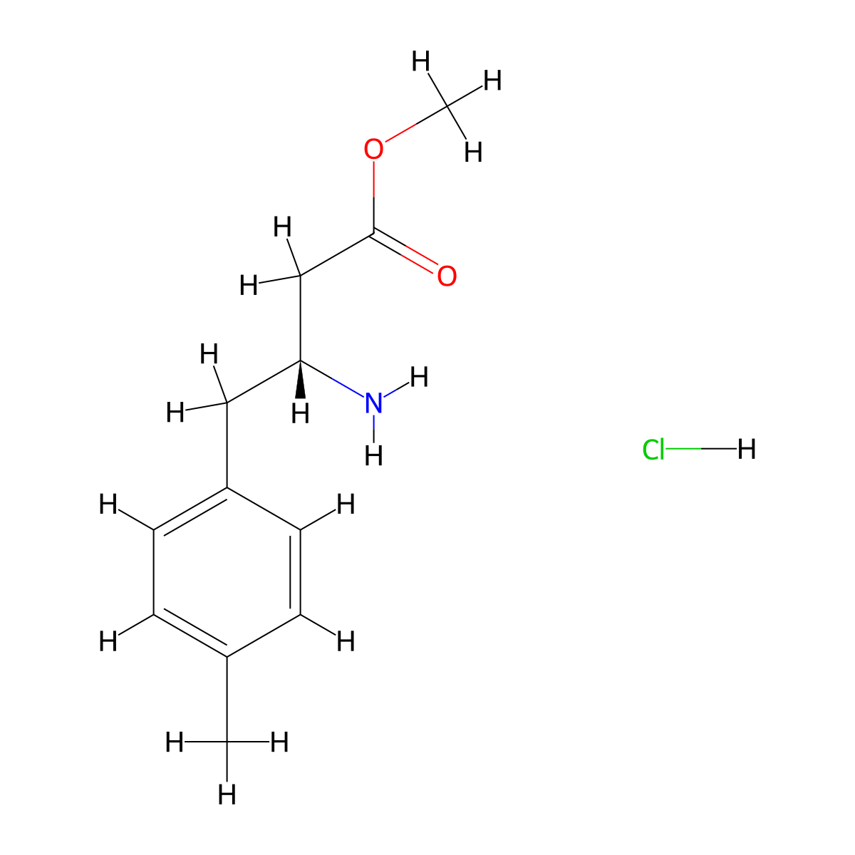 methyl (3R)-3-amino-4-(4-methylphenyl)butanoate hydrochloride molecular structure, CAS 2613299-21-9