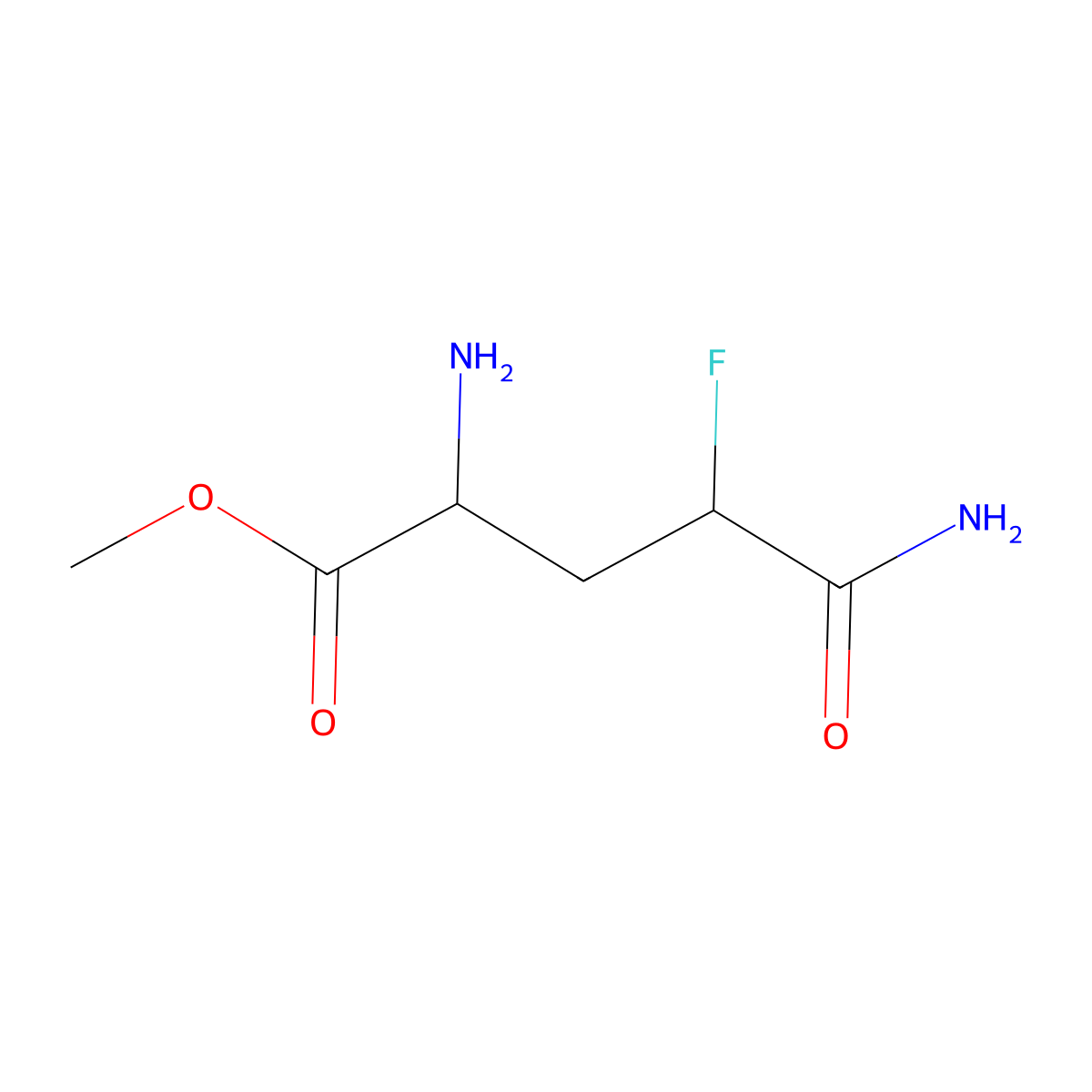 methyl (2S,4S)-2-amino-4-carbamoyl-4-fluorobutanoate molecular structure, CAS 2613299-31-1