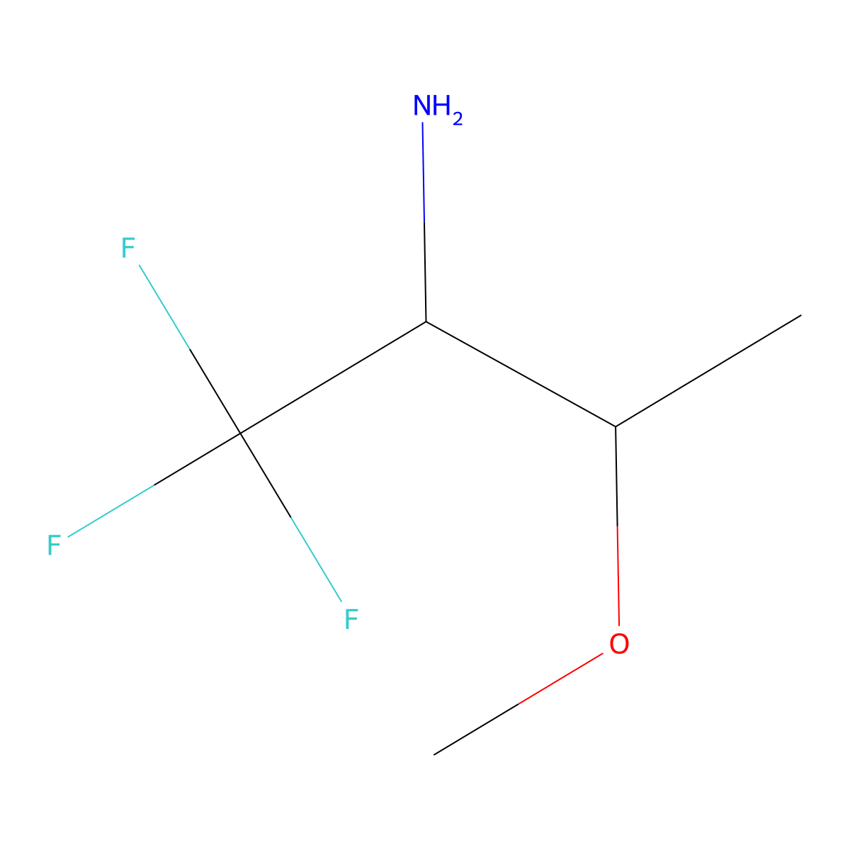 rac-(2R,3R)-1,1,1-trifluoro-3-methoxybutan-2-amine molecular structure, CAS 2613299-34-4