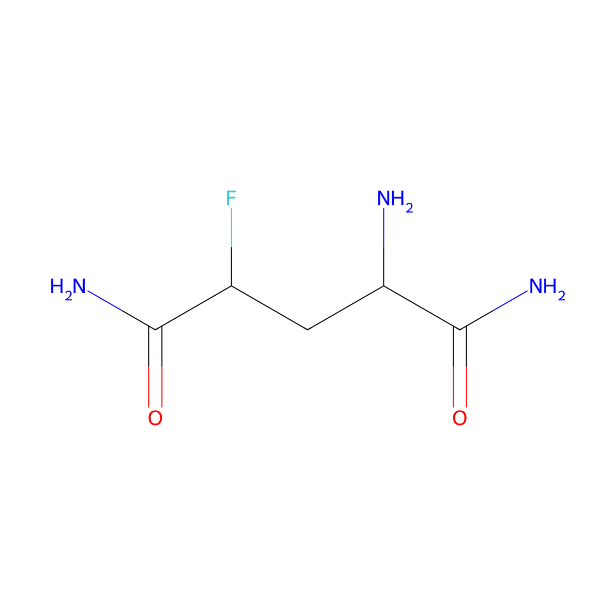 (2S,4R)-2-amino-4-fluoropentanediamide molecular structure, CAS 2613299-40-2