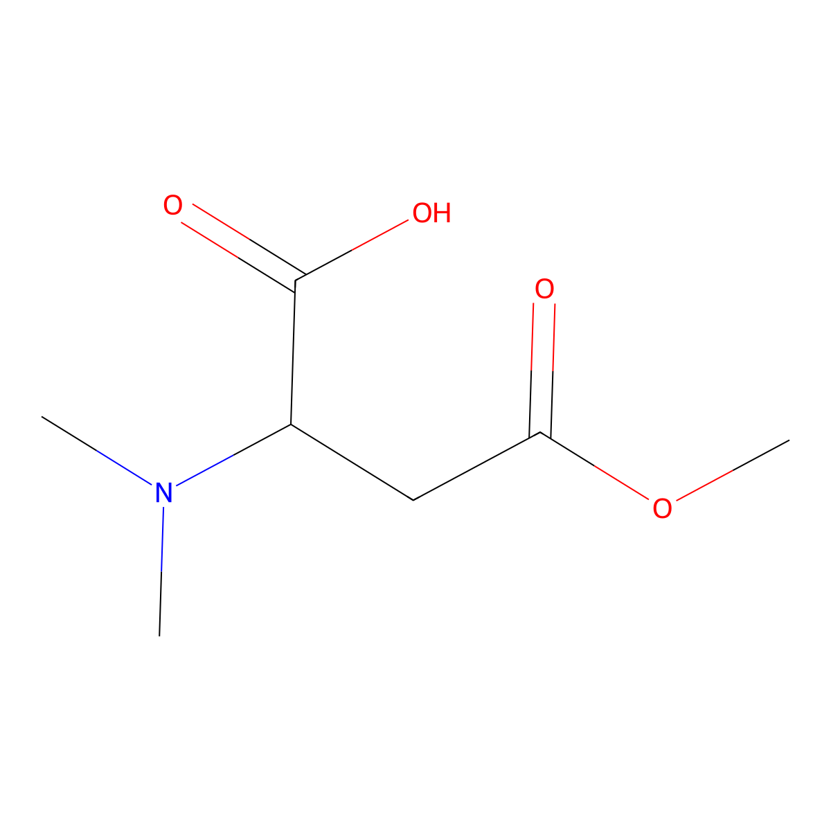 (2S)-2-(dimethylamino)-4-methoxy-4-oxobutanoic acid molecular structure, CAS 2613299-43-5
