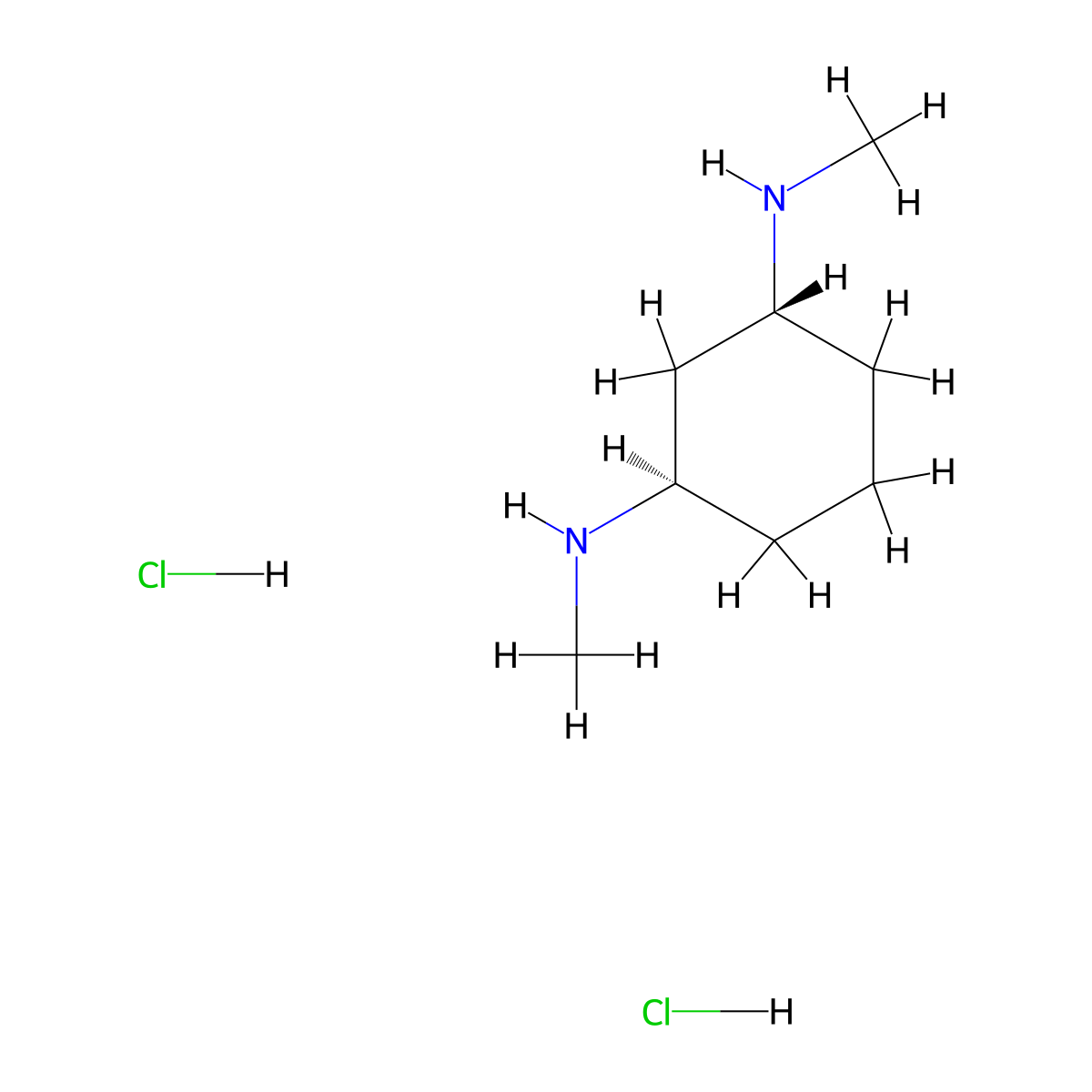 (1R,3R)-N1,N3-dimethylcyclohexane-1,3-diaminedihydrochloride molecular structure, CAS 2613299-52-6