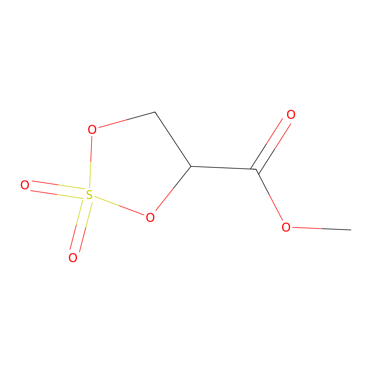 methyl(4R)-2,2-dioxo-1,3,2lambda6-dioxathiolane-4-carboxylate molecular structure, CAS 2613299-53-7