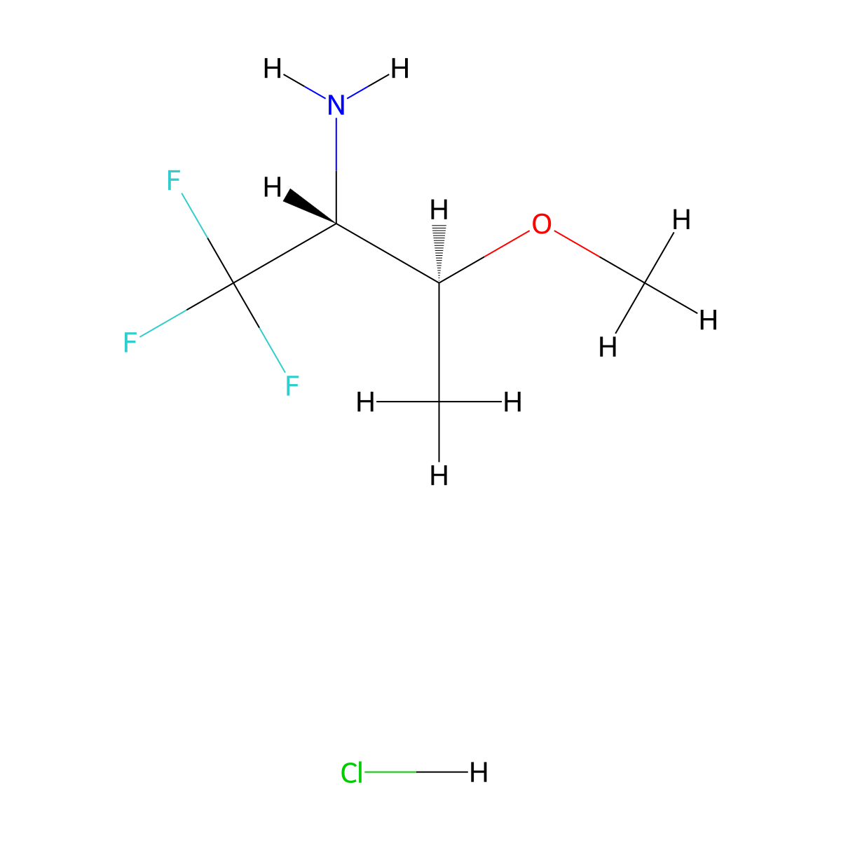 rac-(2R,3S)-1,1,1-trifluoro-3-methoxybutan-2-aminehydrochloride molecular structure, CAS 2613299-71-9