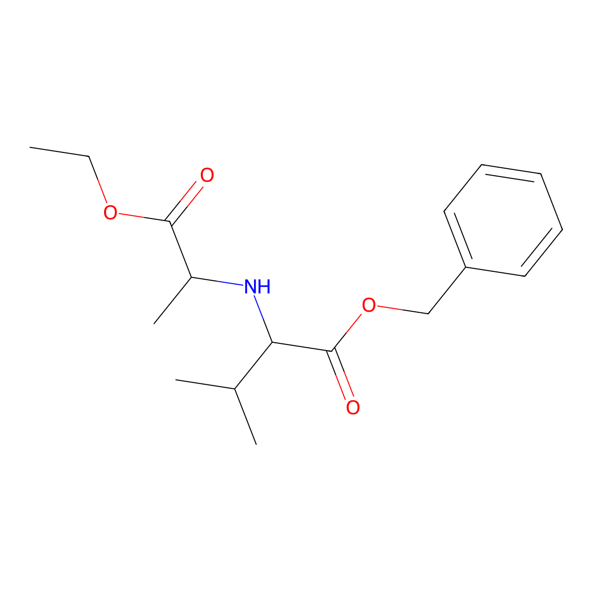 benzyl (2S)-2-{[(2S)-1-ethoxy-1-oxopropan-2-yl]amino}-3-methylbutanoate molecular structure, CAS 2613299-89-9