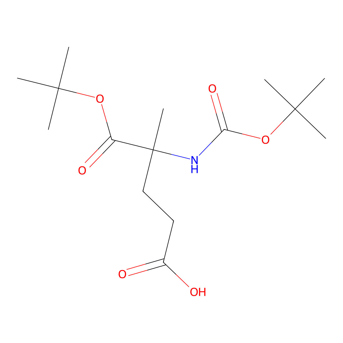 (4S)-5-(tert-butoxy)-4-{[(tert-butoxy)carbonyl]amino}-4-methyl-5-oxopentanoicacid molecular structure, CAS 2613299-95-7
