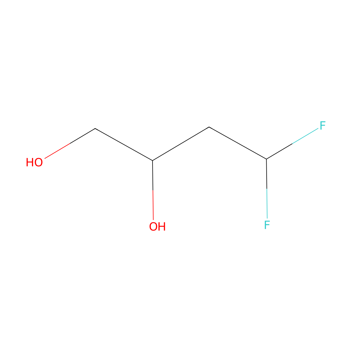 (2R)-4,4-difluorobutane-1,2-diol molecular structure, CAS 2613300-05-1
